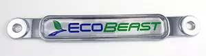 Eco Beast Ecobeast Flag Chrome Emblem Screw On car License plate Decal badge - Foto 1 di 3