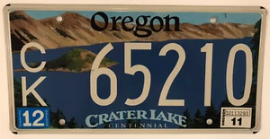 CRATER LAKE NATIONAL PARK license plate volcano Mount Mazama Rim Wizard Island - Picture 1 of 12