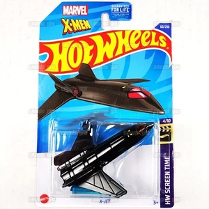2022 Hot Wheels - X-JET #60 nero X-MEN - tempo schermo HW - 1:64 Mattel HCT54 - Foto 1 di 2