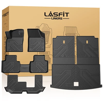 LASFIT TPE Floor Mats for Volkswagen Atlas 2019-2026 TPE Cargo Mat with Seatback Foto 1 de 4