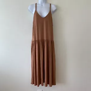 Vestido Rachel Pally Monica marrón jersey tejido cintura gota para mujer pequeño - Imagen 1 de 5