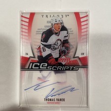 2006-07 Upper Deck Trilogy Ice Scripts #ISTV Thomas Vanek AUTO - Buffalo Sabres