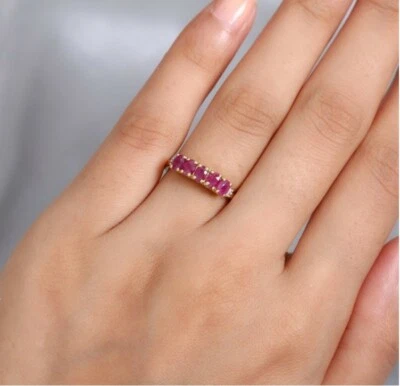 Burmese Ruby and Diamond Ring in 14K Yellow Gold Over Sterling Silver 1.10 Ct. - Image 1 of 4