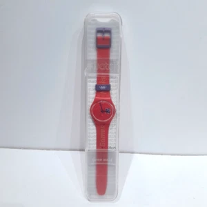 2012 Swatch Watch Games Maker London 2012 Olympic Games New In Box Red - Picture 1 of 4