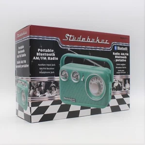 Studebaker Portátil Bluetooth AM FM Radio TEAL - Imagen 1 de 6