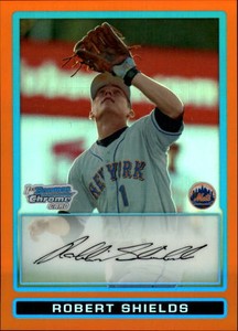 2009 Bowman Chrome Draft Prospects Orange Refractors #BDPP58 Robert Shields /25