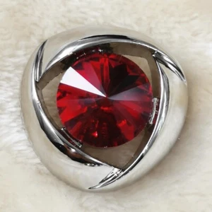 6X DIY Bling Glass Crystal Rhinestone Button with Metal Loop Sewing Decor Button - Picture 1 of 30