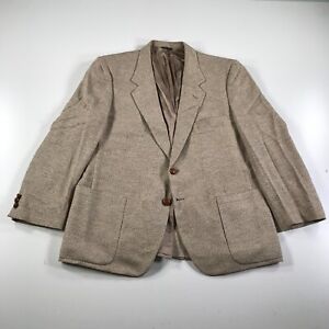Vintage Givenchy Blazer Mens 42 Brown Tweed Wool Made In USA Two Buttons Notch