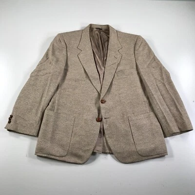Vintage Givenchy Blazer Mens 42 Brown Tweed Wool Made In USA Two Buttons Notch - Image 1 of 4