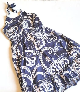 Gymboree Girls sz 6 Spice Market Paisley Halter Sundress NWT Navy Blue - Picture 1 of 3