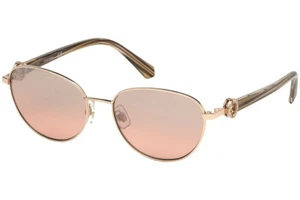 Swarovski SK205 28U Gold Metal Sunglasses Frame 55-16-140 Cat Eye SW205 Mirror - Picture 1 of 4