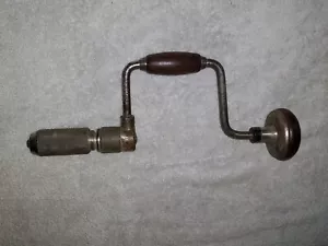Vintage Stanley Nr. 901 - 8 Zoll Handbohrer Holzgriffe USA - Bild 1 von 9