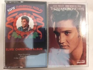 Elvis SEALED cassette lot Christmas Album & Number One Hits commemorative issue - Foto 1 di 2