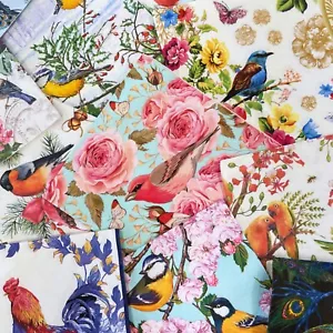 Tovaglioli Decoupage Varietà Uccellini Assortiti Set di 20 per Art Junk Journal - Foto 1 di 6