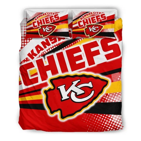 Kansas City Chiefs 3PCS Bedding Set Soft Duvet Cover Pillowcases Comforter Cover Cover