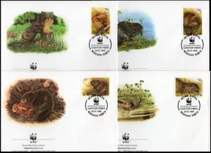 BELARUS 1995 WWF EURASION BEAVER SET 4 FDC (ID:329/D14193) - Picture 1 of 1