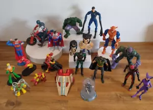 Large Bundle Of Marvel Super Hero Batman Fantastic 4 Ronin Hulk Goblin Figures - Picture 1 of 19
