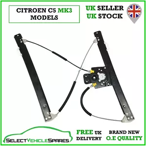 NEW CITROEN C5 MK3 SALOON/ESTATE PASSENGER FRONT LEFT WINDOW REGULATOR 2008-2015 - Picture 1 of 5