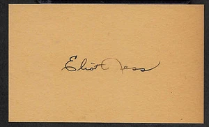 Eliot Ness Prohibition G-Man Autograph Reprint On Original Period 1940s 3X5 Crd - Picture 1 of 1