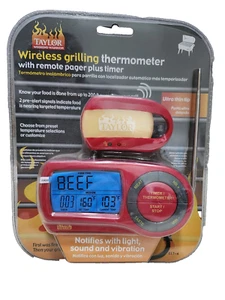 Termómetro inalámbrico para parrilla Taylor Weekend Warrior con temporizador de buscapersonas remoto - Imagen 1 de 3