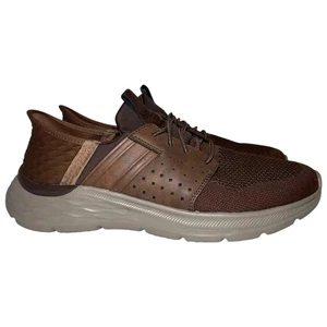 Skechers Men's Slip-ins Garner Newick Brown RF Sneakers Shoes Sz 8 #210803 - Picture 1 of 12