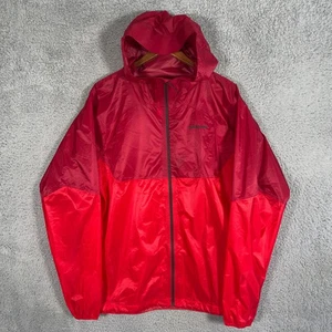 Patagonia Alpine Houdini Rain Jacket Men's Large Red Full-Zip Hooded Lightweight - Picture 1 of 9