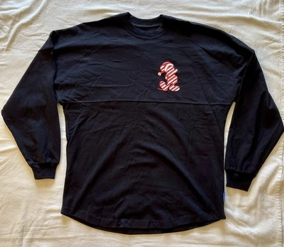 Disney World Parks Mickey Mouse Candy Cane Christmas Spirit Jersey Black Size S - Image 1 of 4