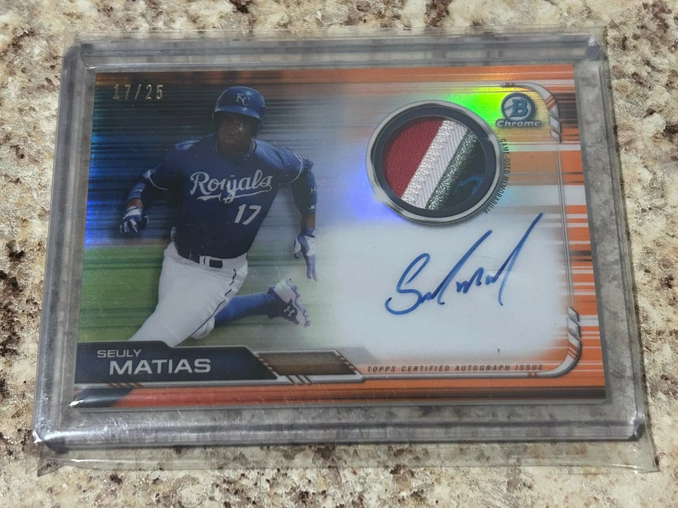 2019 Bowman Chrome Seuly Matias Rookie Auto Jersey Patch # 17 Of 25 Jersey #! - Image 1 of 3