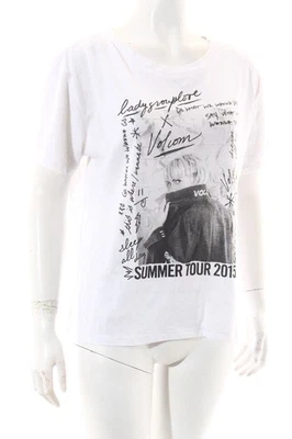 VOLCOM Camiseta Mujeres Camisa Talla EU 36 blanco-negro look casual - Imagen 1 de 4