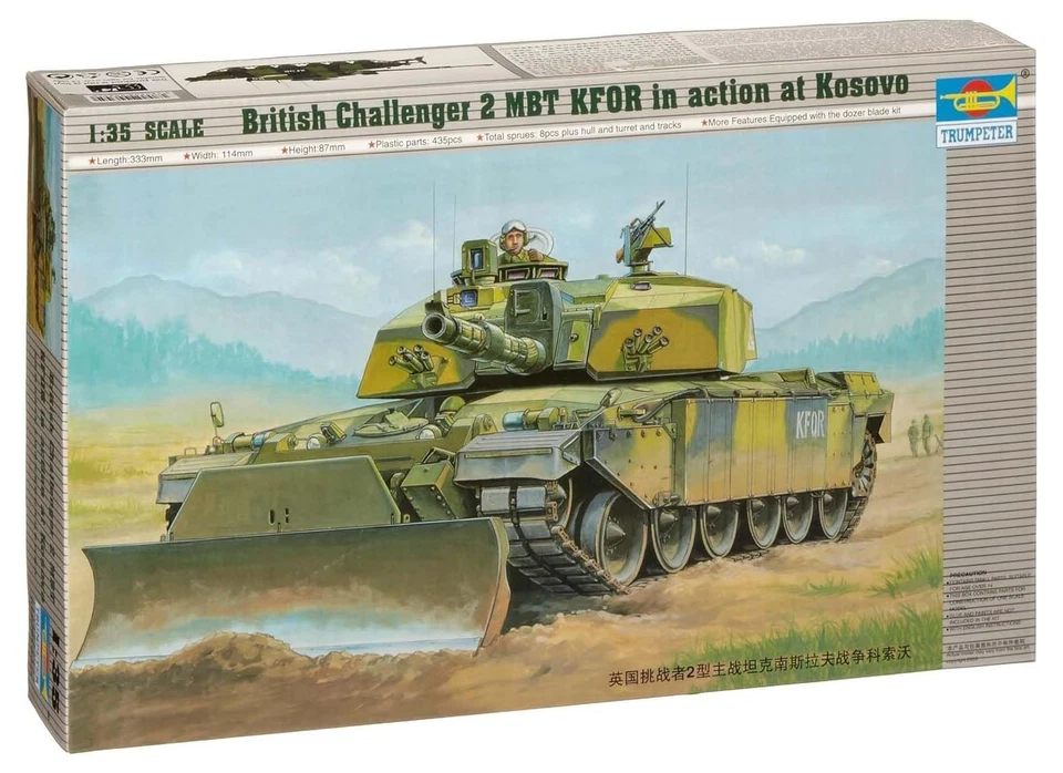 Trumpeter 1/35 British Challenger II Main Battle Tank Model Kit - Image 1 of 4