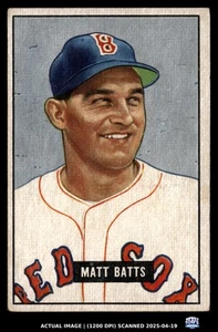 1951 Bowman #129 MATT BATTS Boston Red Sox EX-MT - Picture 1 of 2