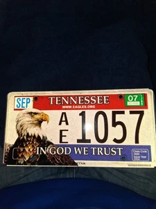 2004 Tennessee Specialty Nummernschild American Eagle In God We Trust 07 Aufkleber - Bild 1 von 11