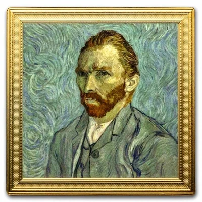 2023 Niue 2 oz Silver Vincent van Gogh: Self-Portrait - Image 1 of 4