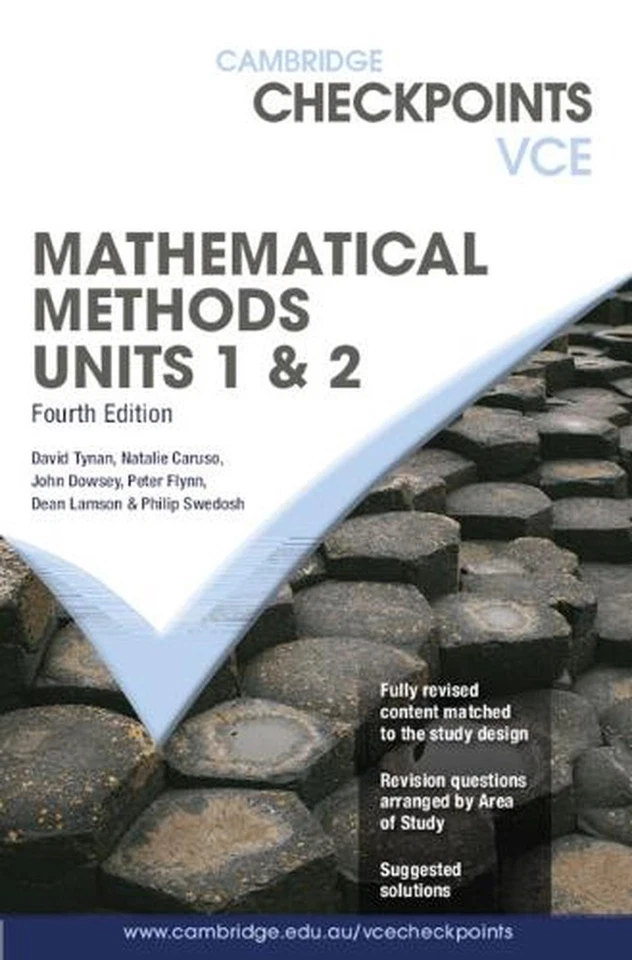 Cambridge Checkpoints VCE Mathematical Methods Units 1&2 4th Edition by David Ty - Image 1 of 1