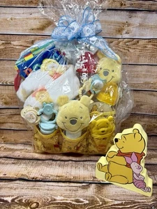 Winnie The Pooh 28 Piece Baby Gift Basket - Picture 1 of 11