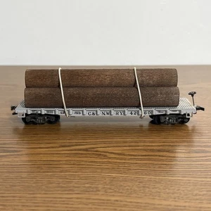 HO Scale Flat Car With Log Load C&N.WRY. 4260 With Weights - Picture 1 of 11