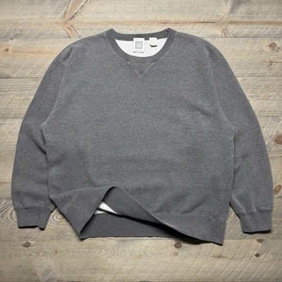 Sudadera De Colección Gap Para Hombres XL Sudaderas Atléticas Cuello Redondo Pullover Gris En Blanco Años 90 Foto 1 de 4