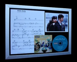 OASIS Slide Away LTD GALLERY QUALITY CD FRAMED DISPLAY+EXPRESS GLOBAL SHIPPING - Imagen 1 de 7