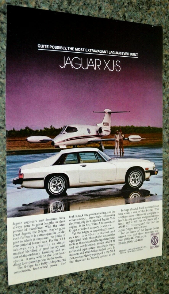 1979 JAGUAR XJS ANÚNCIO ORIGINAL IMPRESSÃO 79 XJ-S V12 S-TYPE - Imagem 1 de 1
