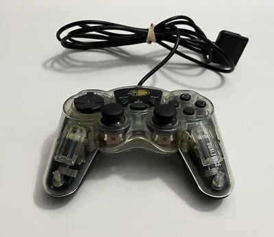 MadCatz Dual Force Clear Transparent Wired Controller For Sony Playstation 2 PS2 - Image 1 of 4