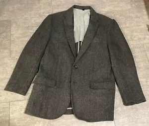 J Crew Herren Blazer Sportmantel zwei Knöpfe Freizeitjacke Größe 40R Herringbone Anzug - Bild 1 von 6