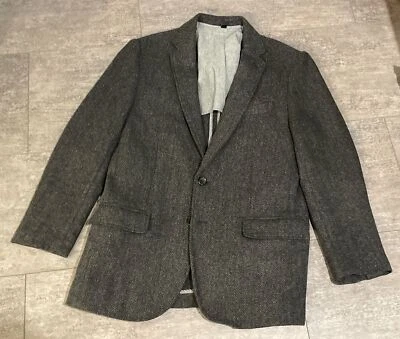 Blazer Abrigo Deportivo J Crew Para Hombres Chaqueta Informal Dos Botones Talla 40R Traje Espiga Foto 1 de 4