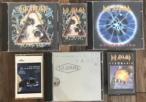 Def Leppard cassette & cd bundle - Hysteria Pyromania Adrenaline Vault Night - Picture 1 of 12