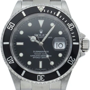ROLEX Submariner Date Overhauled 16610LN(Z) Edelstahl Herrenuhr schwarz GEBRA... - Bild 1 von 6