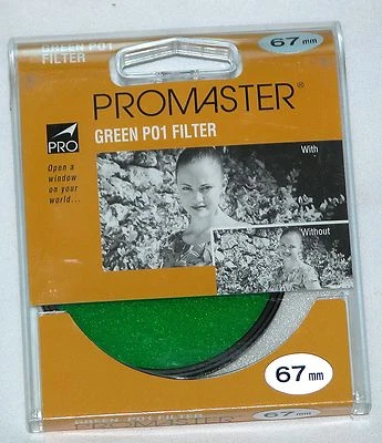 Pro 67mm Green P01 Lens Filter B&W Color Film Digital - Image 1 of 2