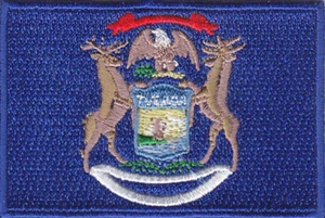 Michigan USA Staatsflagge gestickte Aufnäher 3"x2" zum Aufbügeln - Bild 1 von 1
