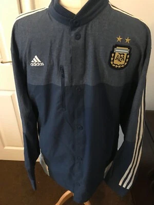 Adidas argentina 2014 tracksuit top button up top navy blue - Image 1 of 4