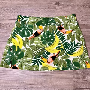 Neu Duluth Damen grün tropisch Pelikan Druck A-Linie Rock/Shorts Größe 14 - Bild 1 von 7