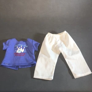 American Girl Puppe Bowling Shirt mit Etikett + weiße Hose ohne Etikett - nur Outfit - Bild 1 von 9