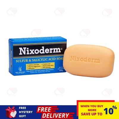 1 Boxes of NIXODERM Sulfur & Salicylic Acid Soap 100g - Acne/Common Skin Problem - Image 1 of 4